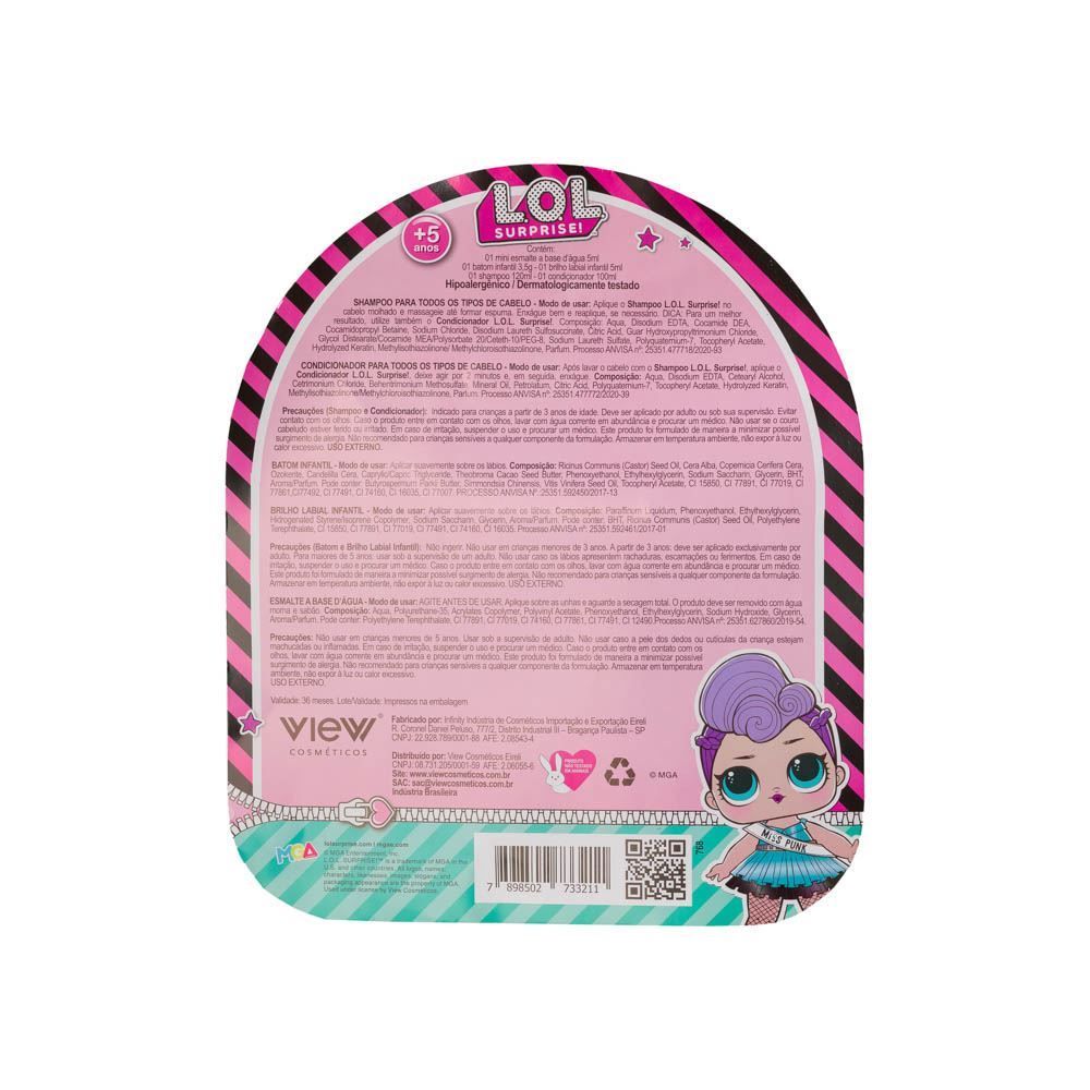 Kit Infantil Bolsinha De Maquiagem + Cabelo E Unhas View - Lol Surprise
