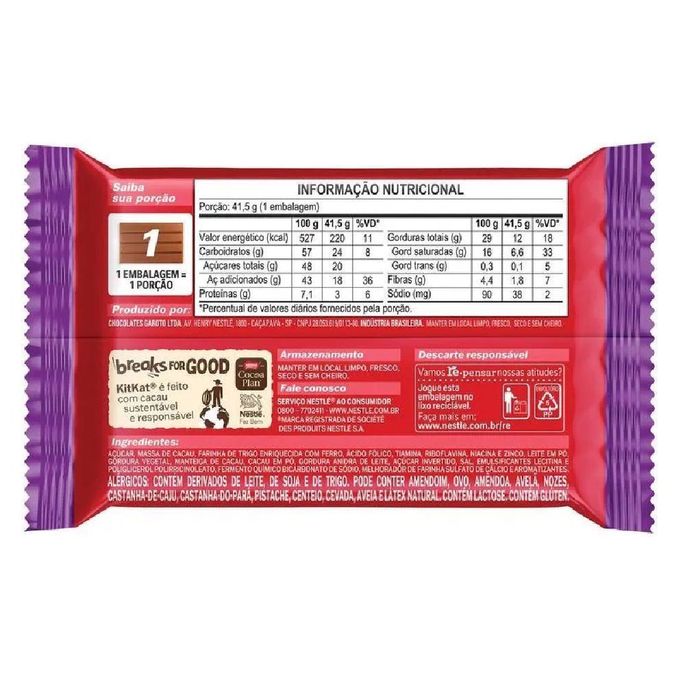 Kit Kat Triplo Chocolate Nestlé - 41,5g