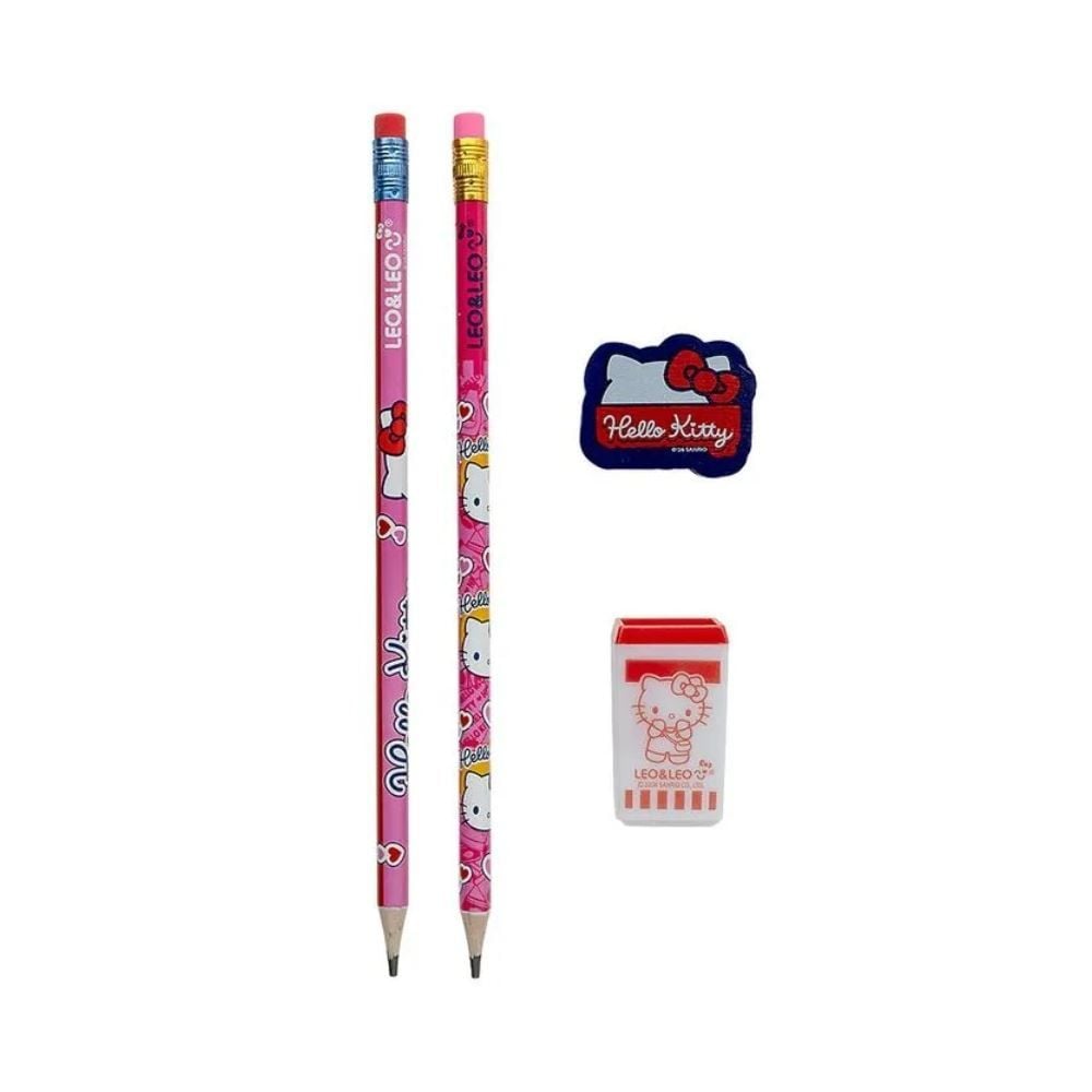 Kit Escolar Hello Kitty Leo&Leo - 4 Unidades