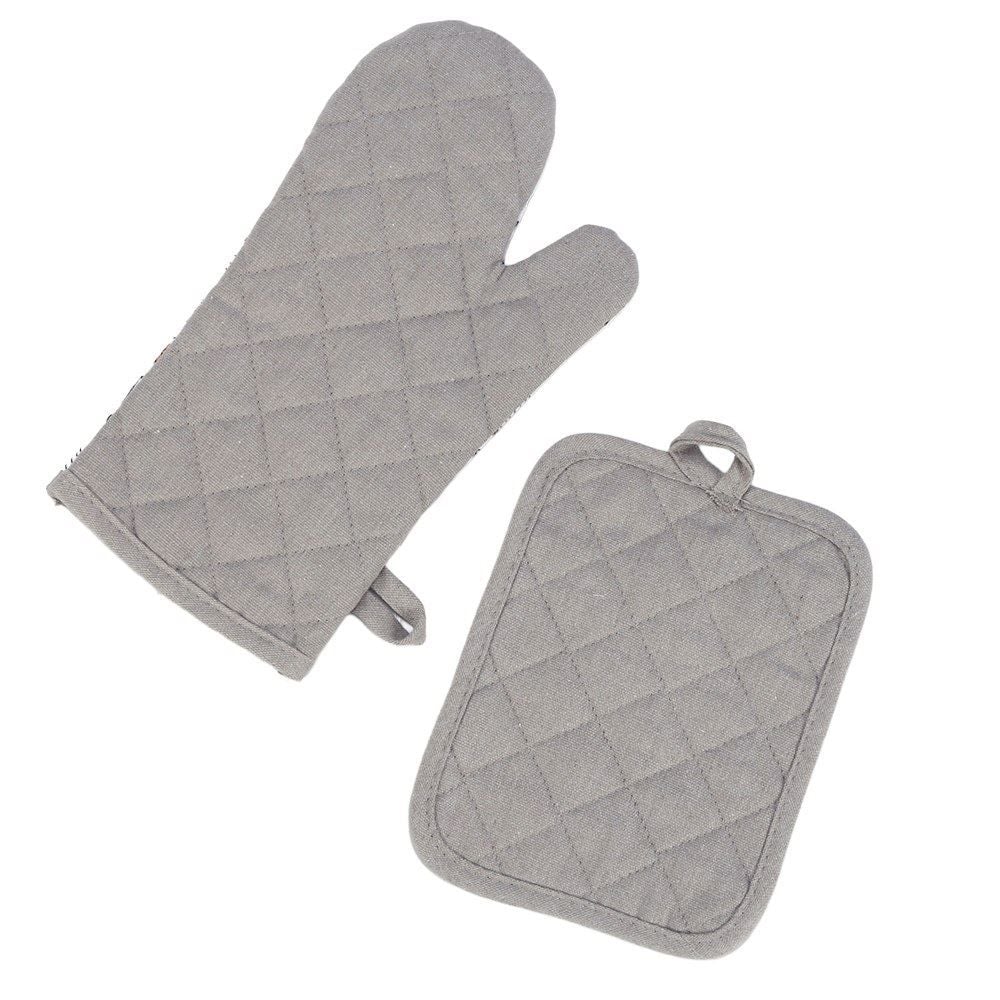 Kit Luva e Pegador de Panelas Napoli Jolitex - Cinza Utensílios