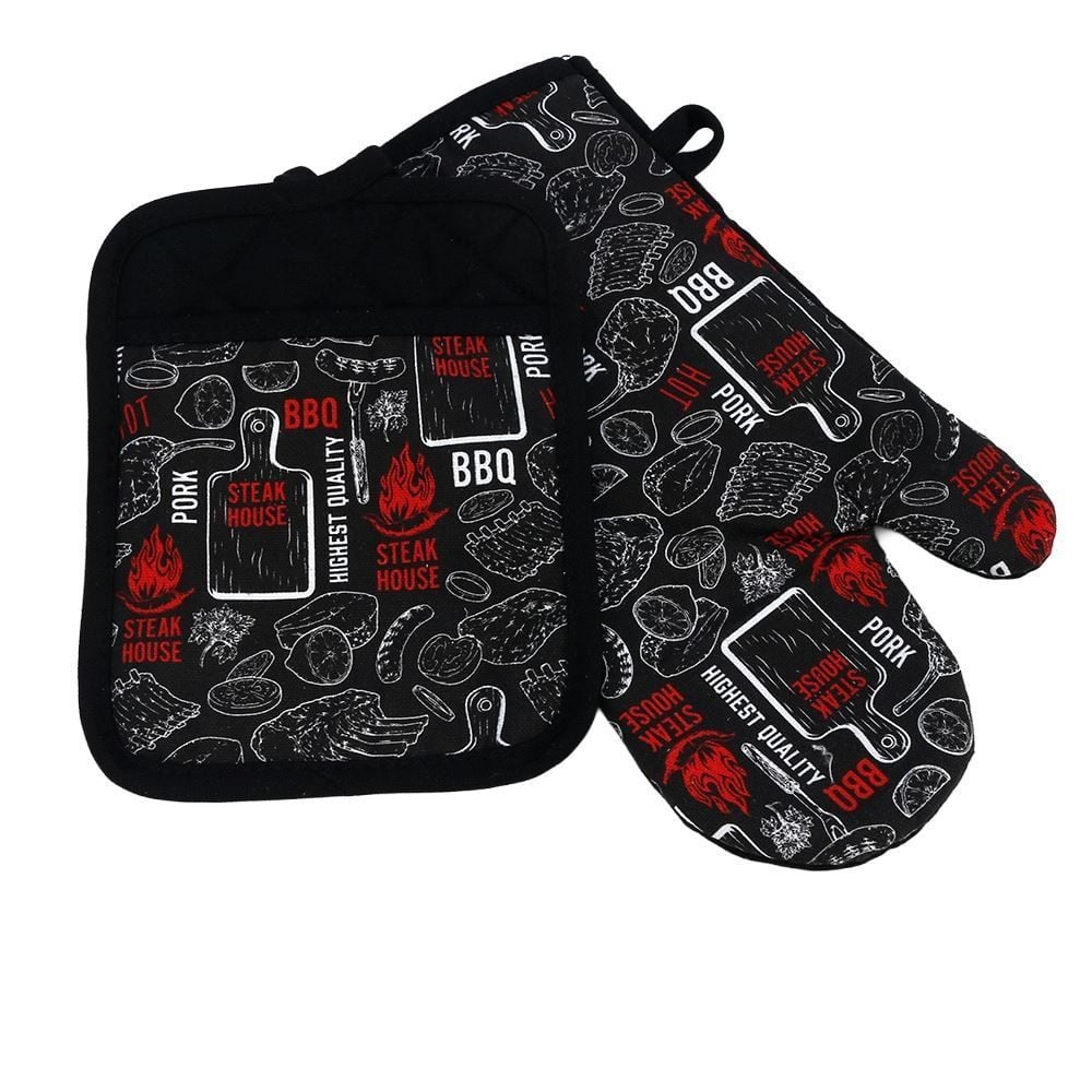 Kit Luva e Pegador de Panelas Napoli Jolitex - Churrasco