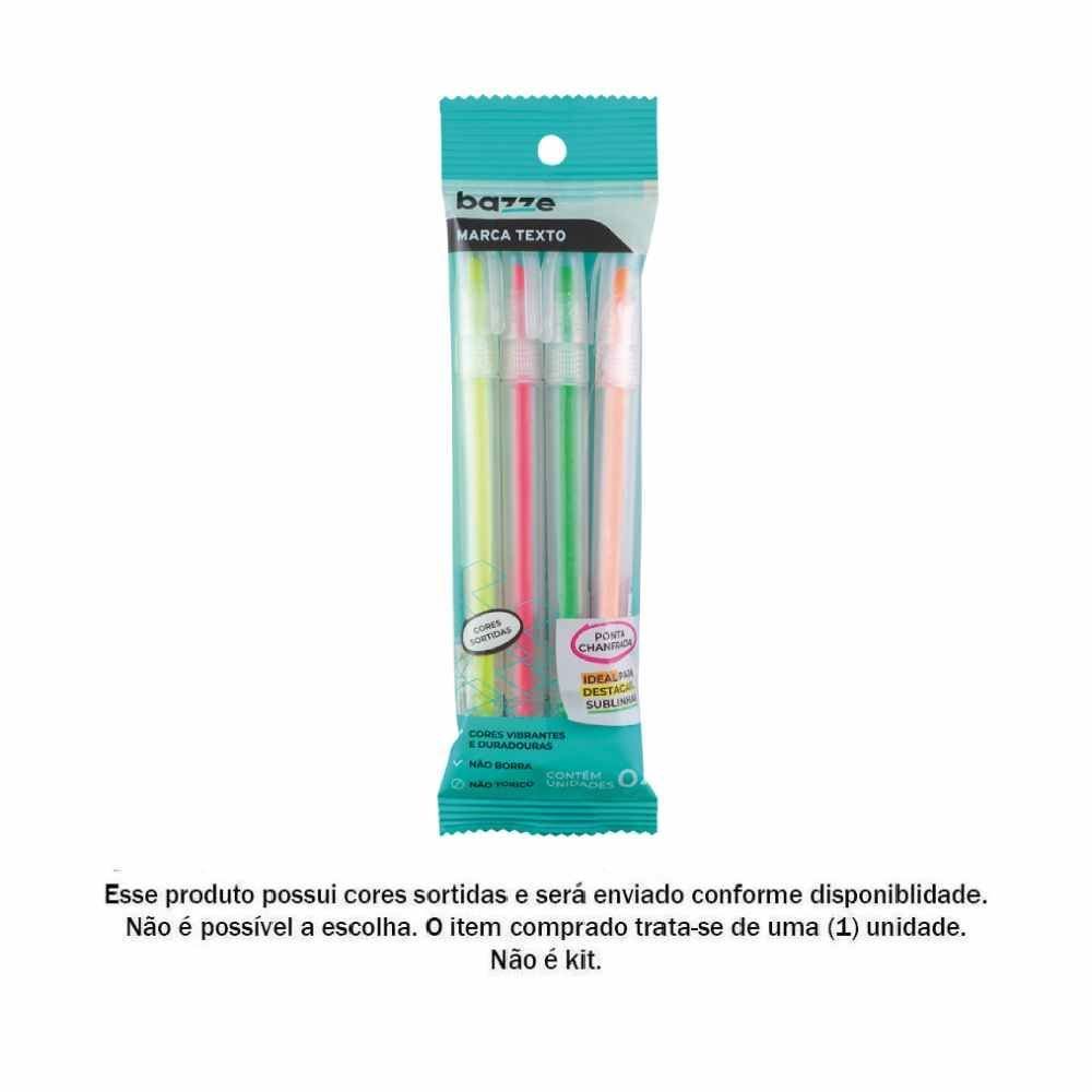 Kit Marca Texto Neon 4 Unidades Bazze Tris - Sortido