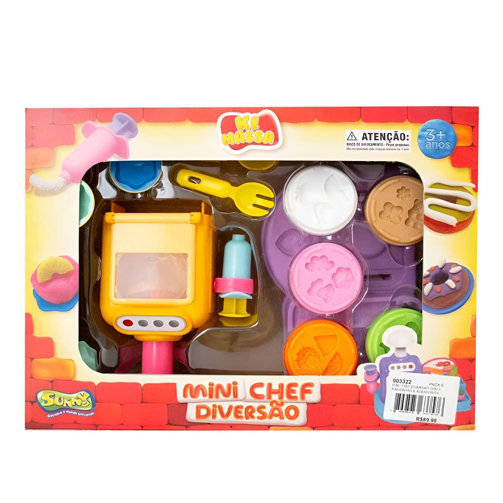 Kit Massa Mini Chef Sunny Brinquedos - 3322