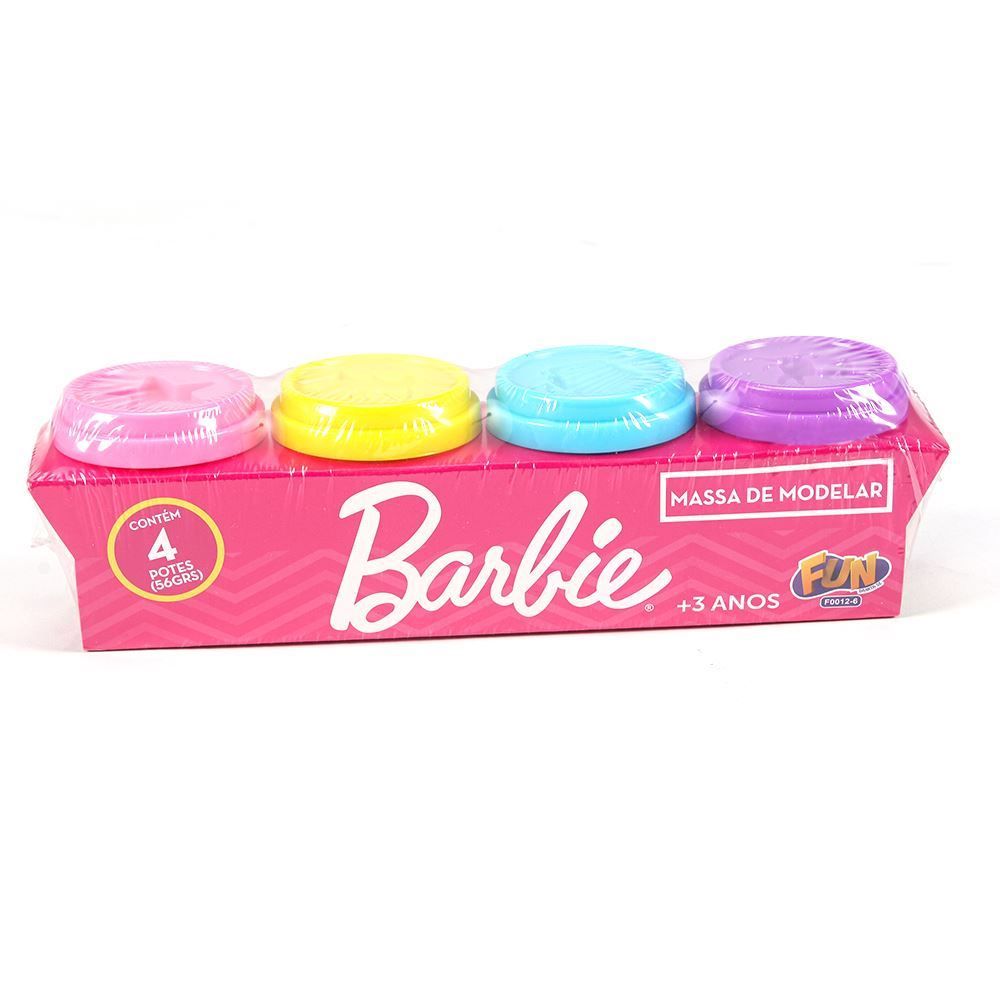 Kit Massinha Barbie 4 Potes Fun - F0012-6