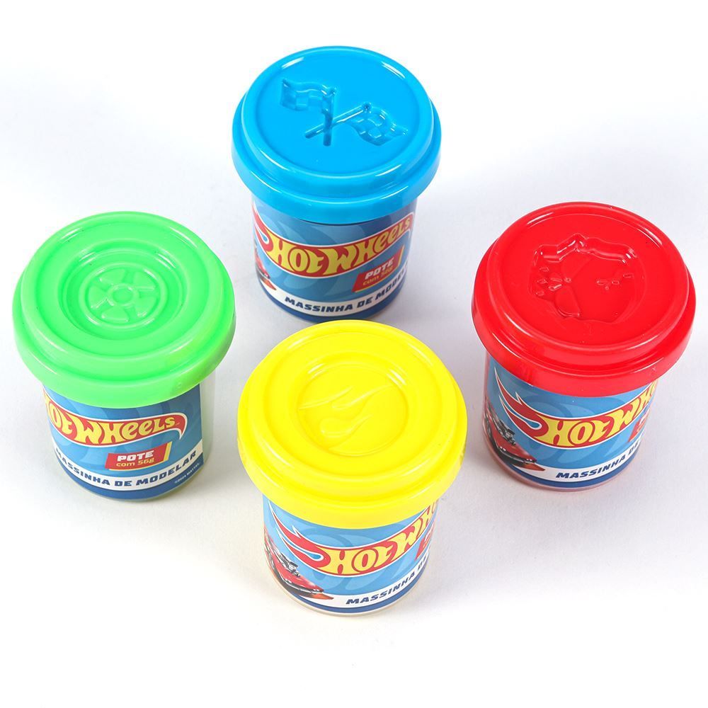 Kit Massinha Hot Wheels 4 Potes Fun - F0013-0