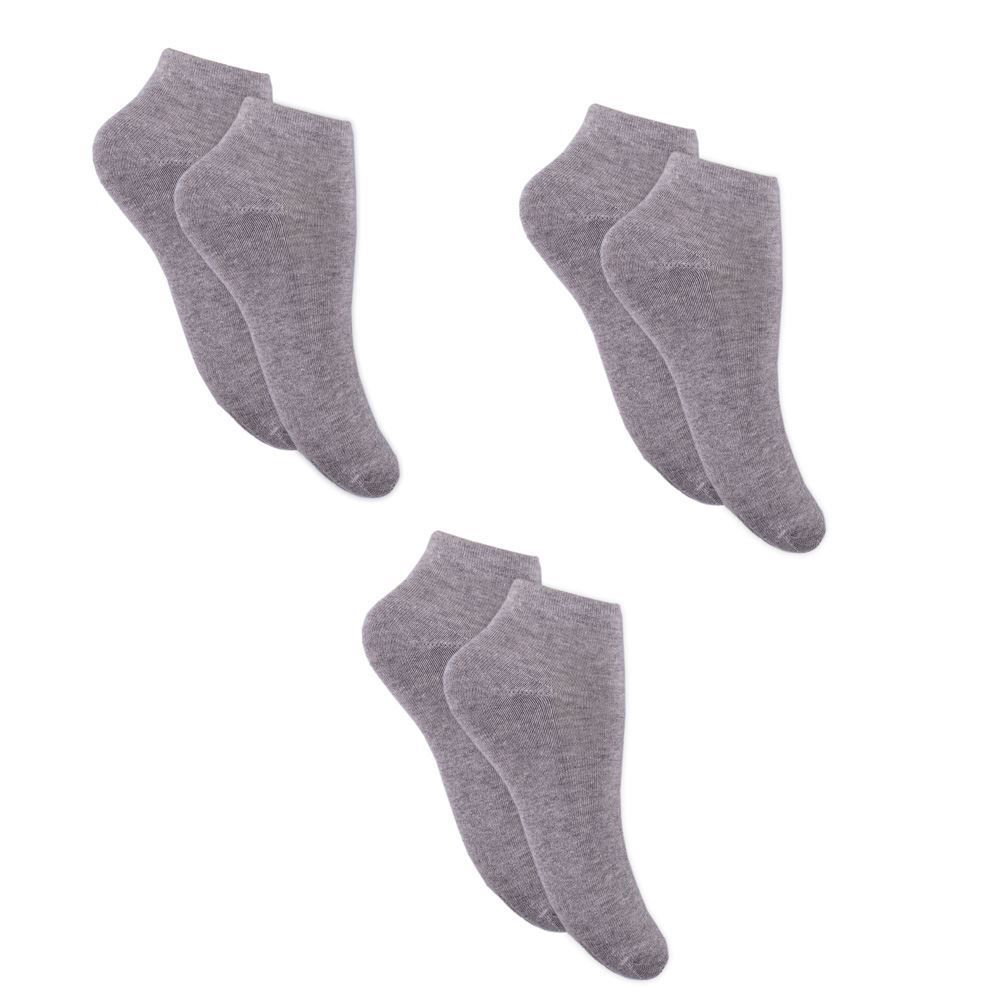 Kit Meia 03 Pares Cano Curto 39-43 Risk - Cinza