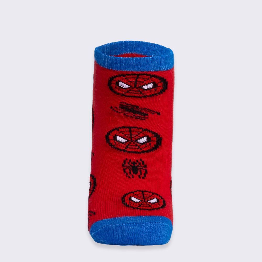 Kit Meia 2 Pares Cano Curto Homem-Aranha Marvel - 24/28