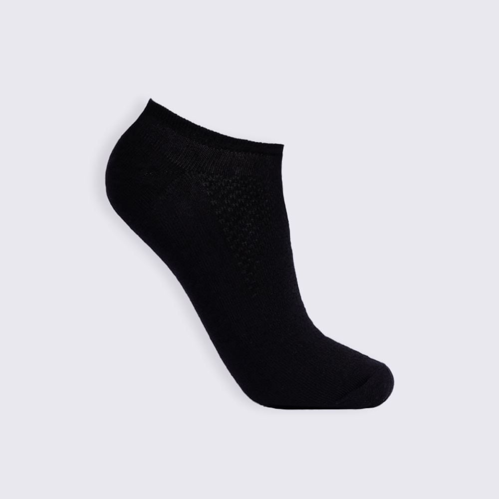 Kit Meia 3 Pares Cano Curto Marmelada - Preto 34/38