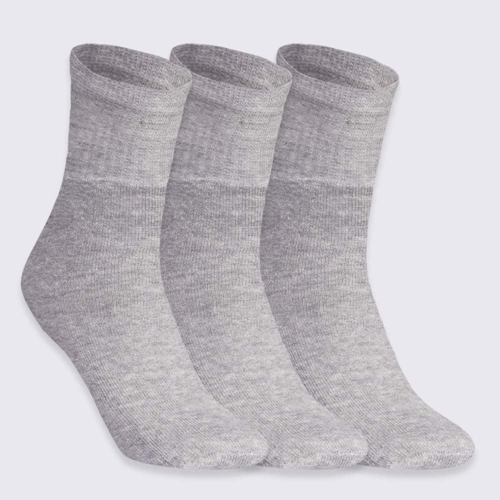 Kit Meia 3 Pares Cano Médio Hot Dog - Mescla 34/38