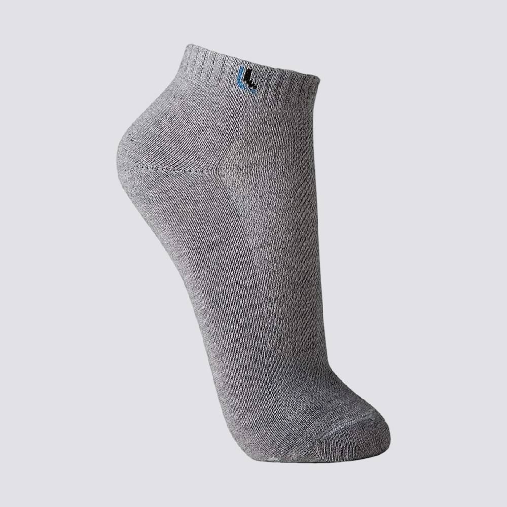 Kit com 3 Pares Meia Soquete Lupo - Branco/Cinza/Preto