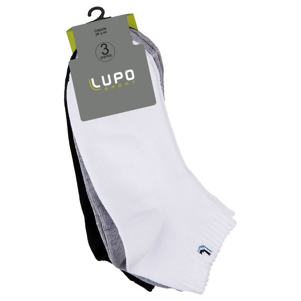 Kit Meia Com 03 Pares Soquete 37-40 Lupo - BR/CZ/PT