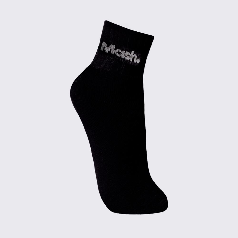 Kit Meia Feminina Cano Curto Esportivo com 3 Pares Mash - Bc/Cz/Pt 34/38