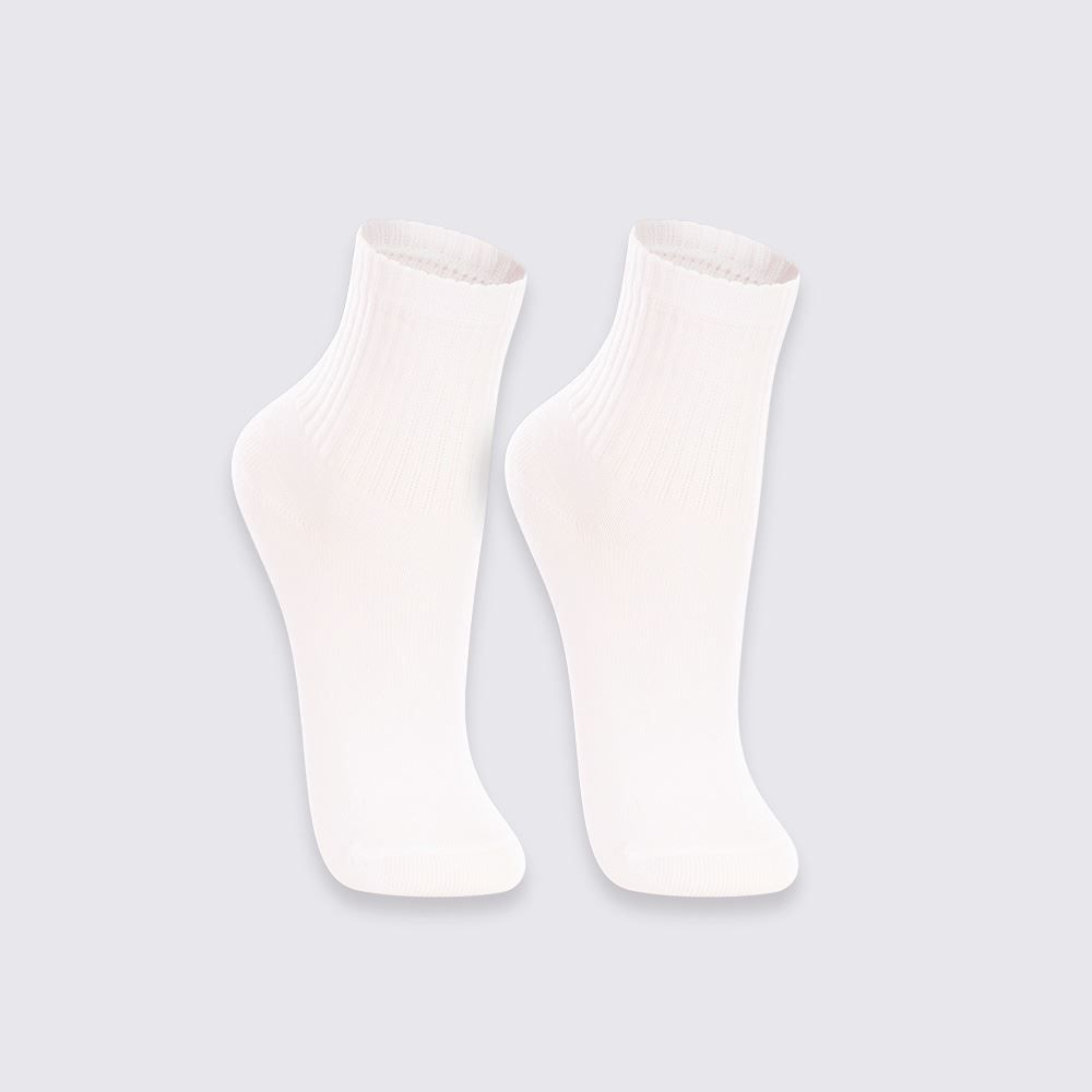 Kit Meia Infantil Cano Médio Lupo - BCO/BCO 24/29