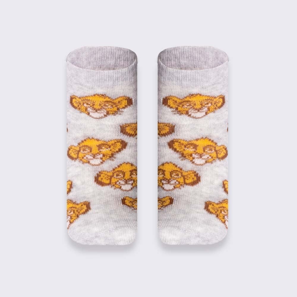Kit Meia Infantil Com 2 Pares Cano Curto Simba Disney