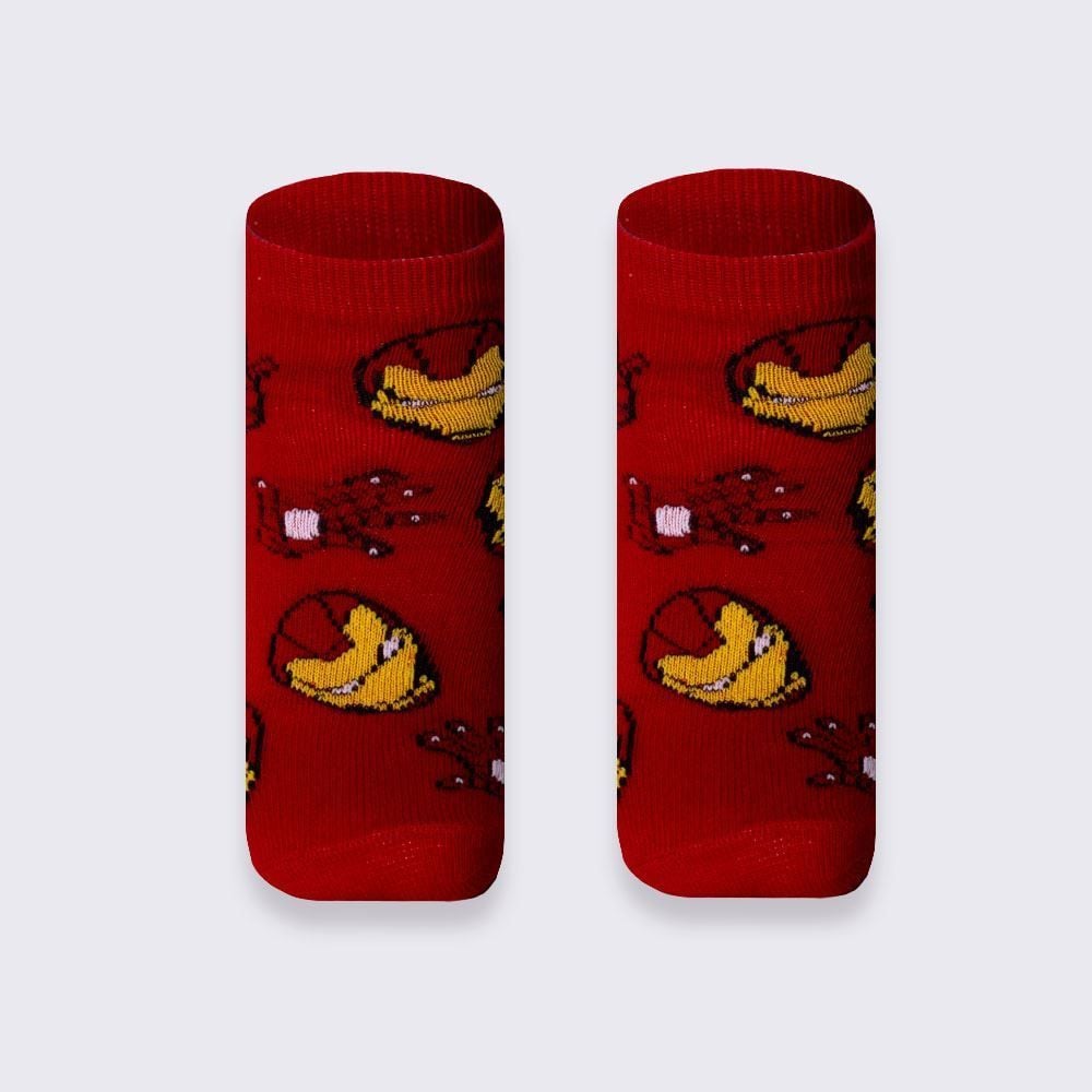 Kit Meia Infantil Com 2 Pares Cano Curto Homem De Ferro Marvel