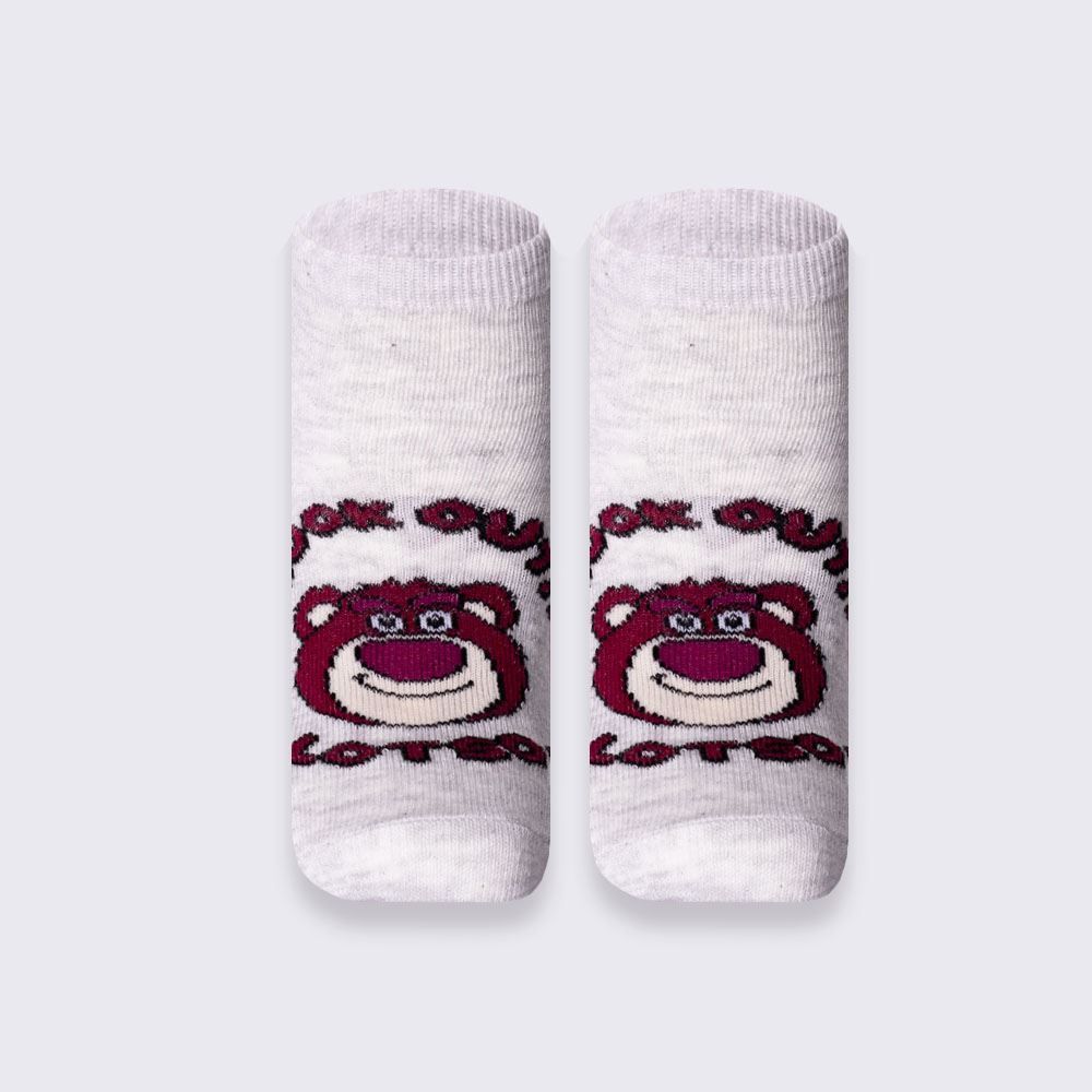 Kit Meia Infantil Com 2 Pares Cano Curto Lotso Disney