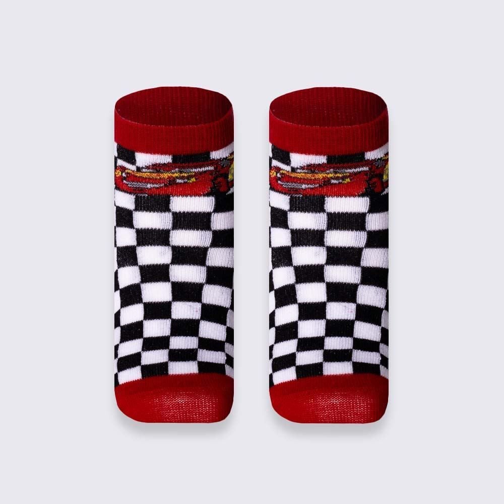 Kit Meia Infantil Com 2 Pares Cano Curto McQueen Disney