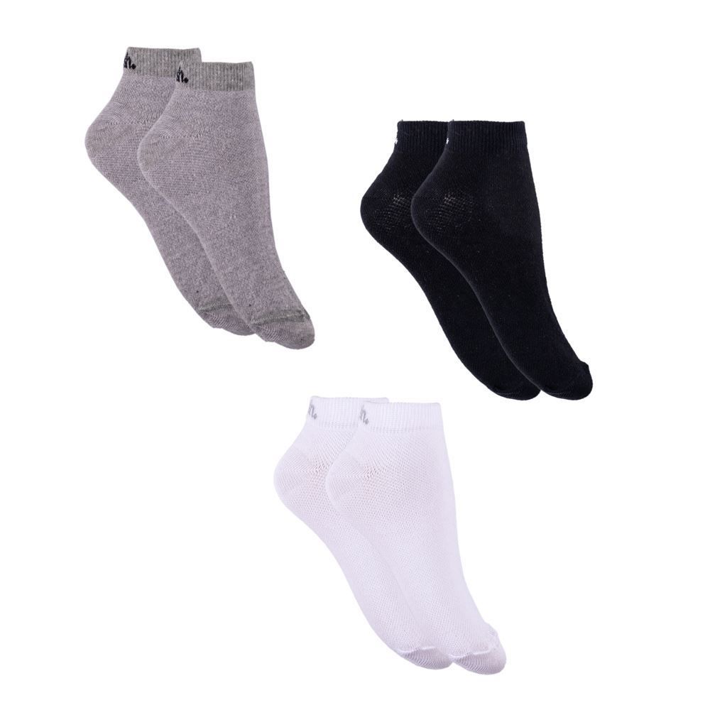 Kit Meia Masculina com 3 Pares Cano Curto Mash - Br/Mc/Pt 39/44