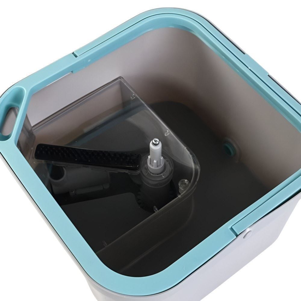 Kit Mop Com Centrífuga Quadrado Havan Casa 3 Peças - Cinza e Azul