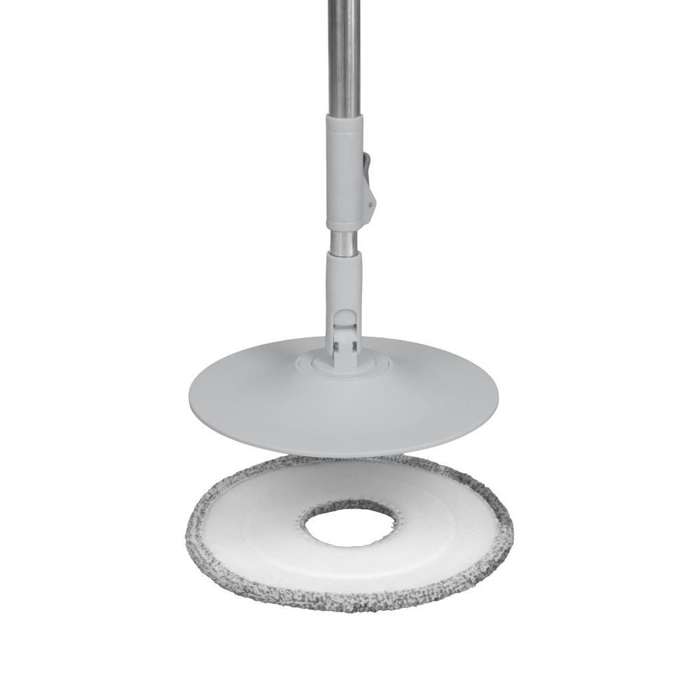 Kit Mop Giratório Com Centrífuga Havan Casa 10 Litros - Cinza