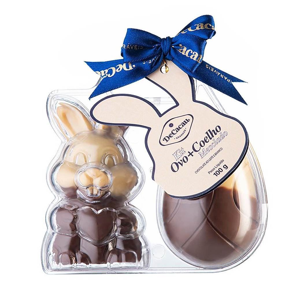 Kit Ovo e Coelho Mesclado Decacau - 100g