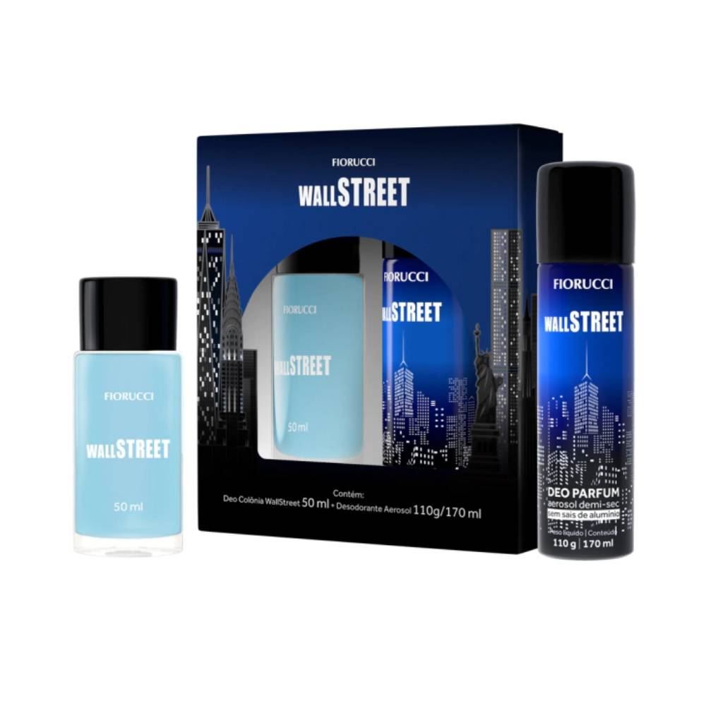 Kit Perfume 50Ml E Desodorante Aerosol 170Ml Wallstreet Fiorucci - Masculino