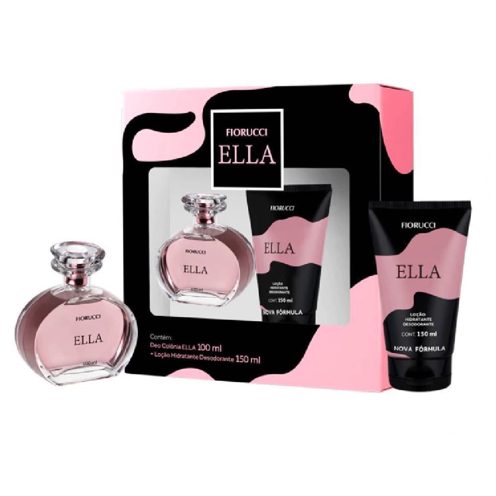 Kit Feminino Ella Deo Colônia 100Ml + Loção Hidratante 150Ml - Fiorucci