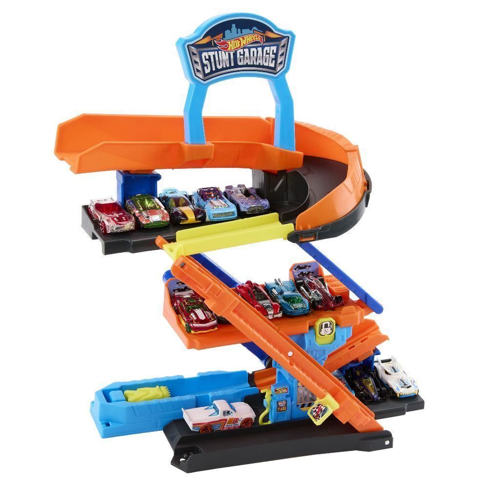 Kit Pista Hot Wheels City Garagem de Acrobacias Mattel - JHL94