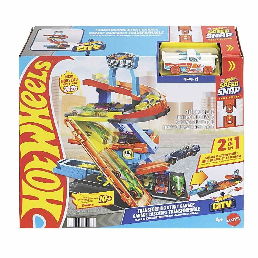 Kit Pista Hot Wheels City Garagem de Acrobacias Mattel - JHL94