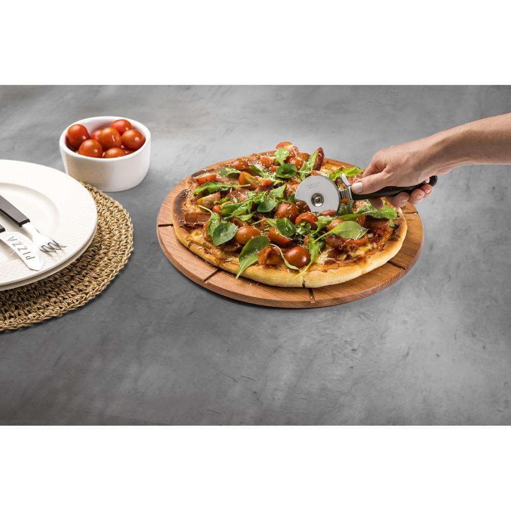 Kit Pizza Tramontina Lâminas Em Aço Inox Cabos De Polipropileno 14 Pçs - Aço Inox