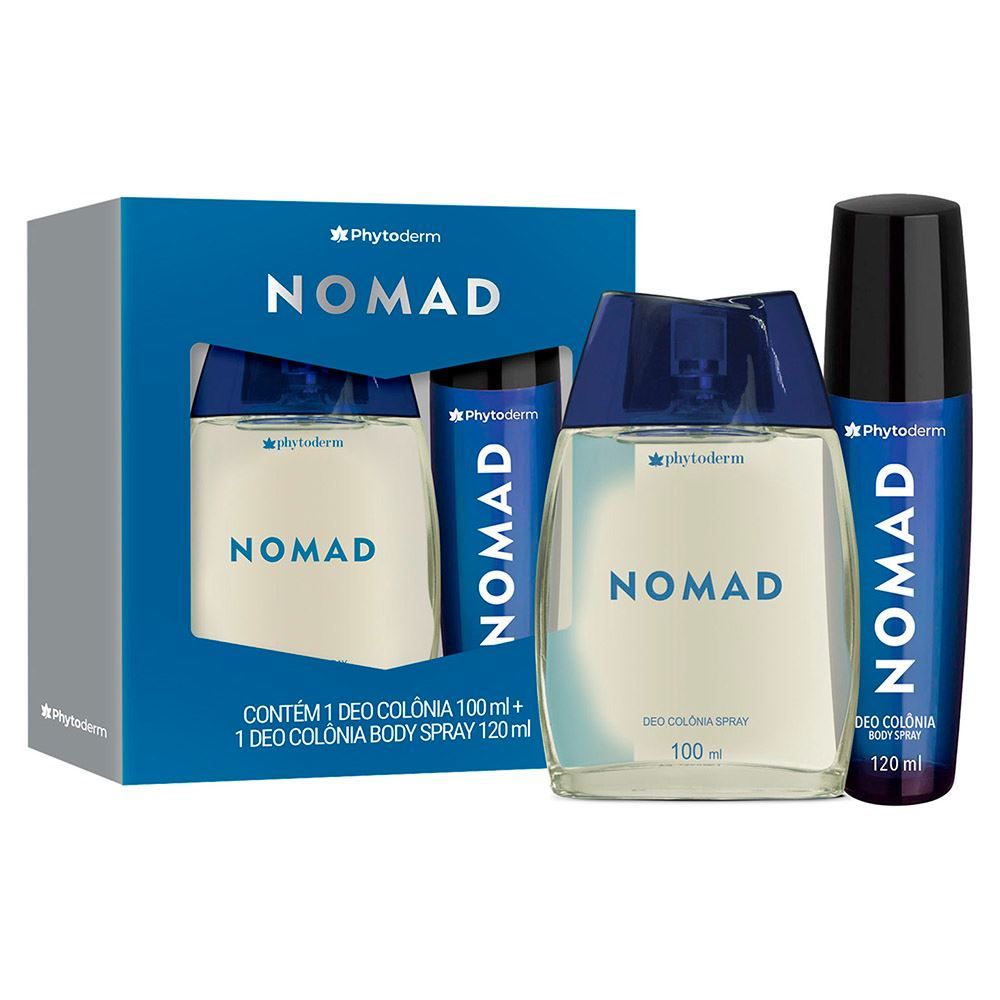 Kit Presente Phytoderm Nomad – Deo Colônia Masculina 100Ml + Body Spra