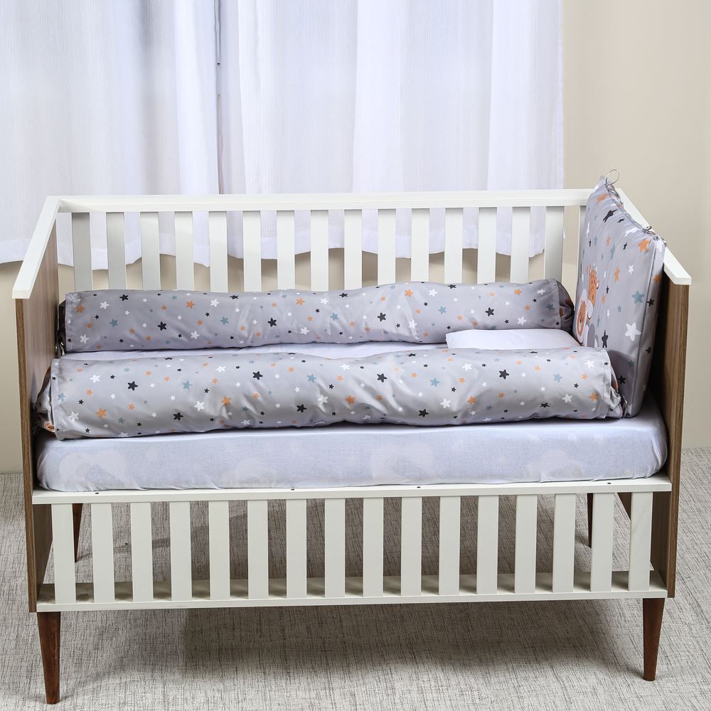 Kit Protetor De Berço Slim Havan Baby 3 Pçs - Safari