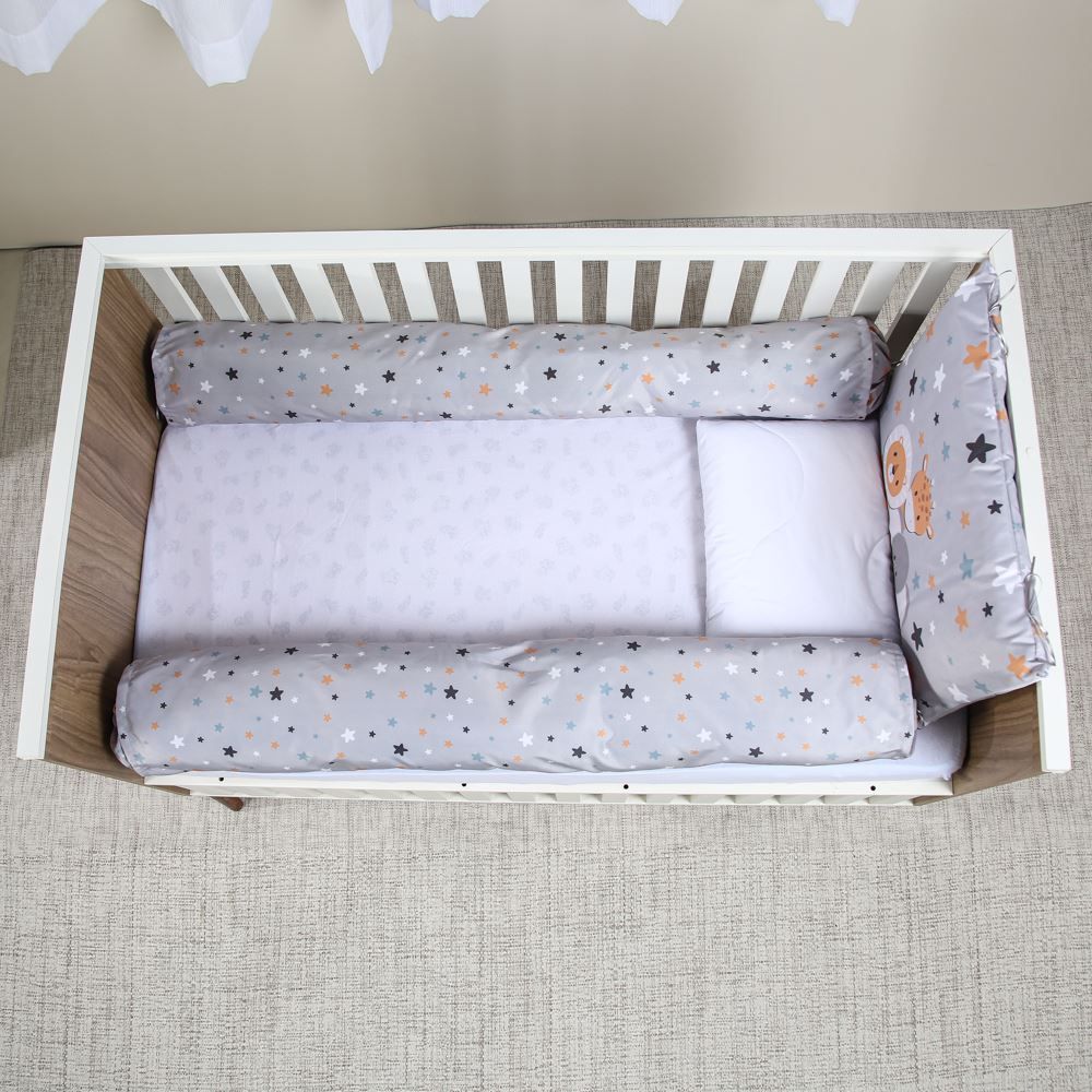 Kit Protetor De Berço Slim Havan Baby 3 Pçs - Safari