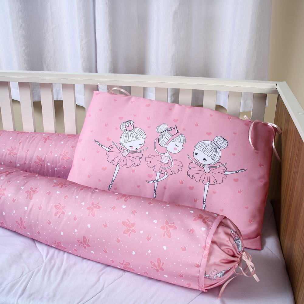 Kit Protetor De Berço Slim Havan Baby 3 Pçs - Bailarina