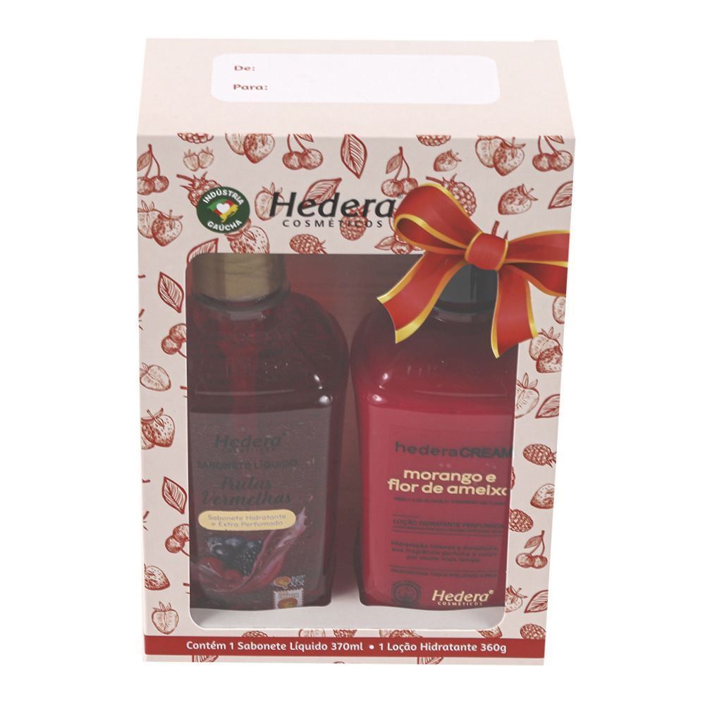 Kit Sabonete Líquido E Loção Hidratante Hedera - Frutas Vermelhas e Flores