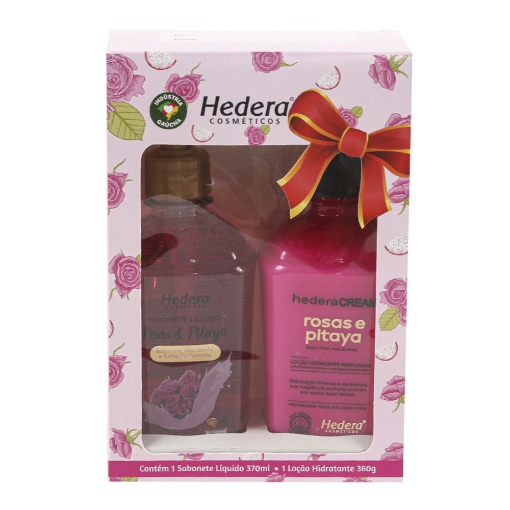 Kit Sabonete Líquido E Loção Hidratante Hedera - Rosas e Pitaya