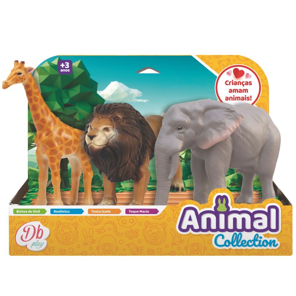 Kit Selva com 3 Animais Db Play