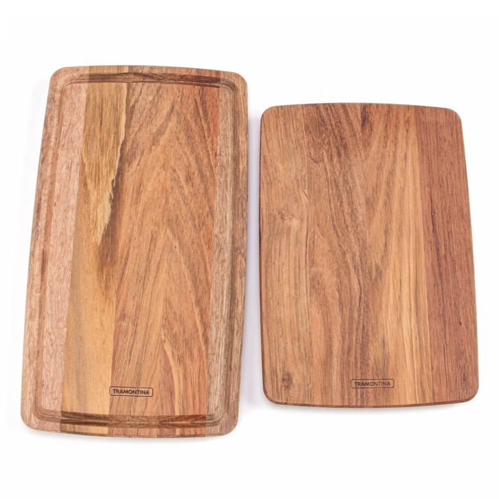 Kit Tábuas De Cozinha Em Madeira Jatobá Tramontina - 2 Peças
