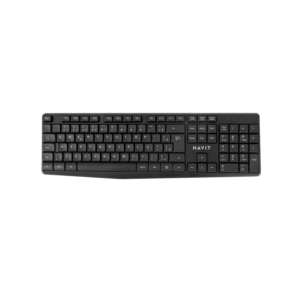 Kit Teclado E Mouse Sem Fio Havit Kb206gcm - Preto