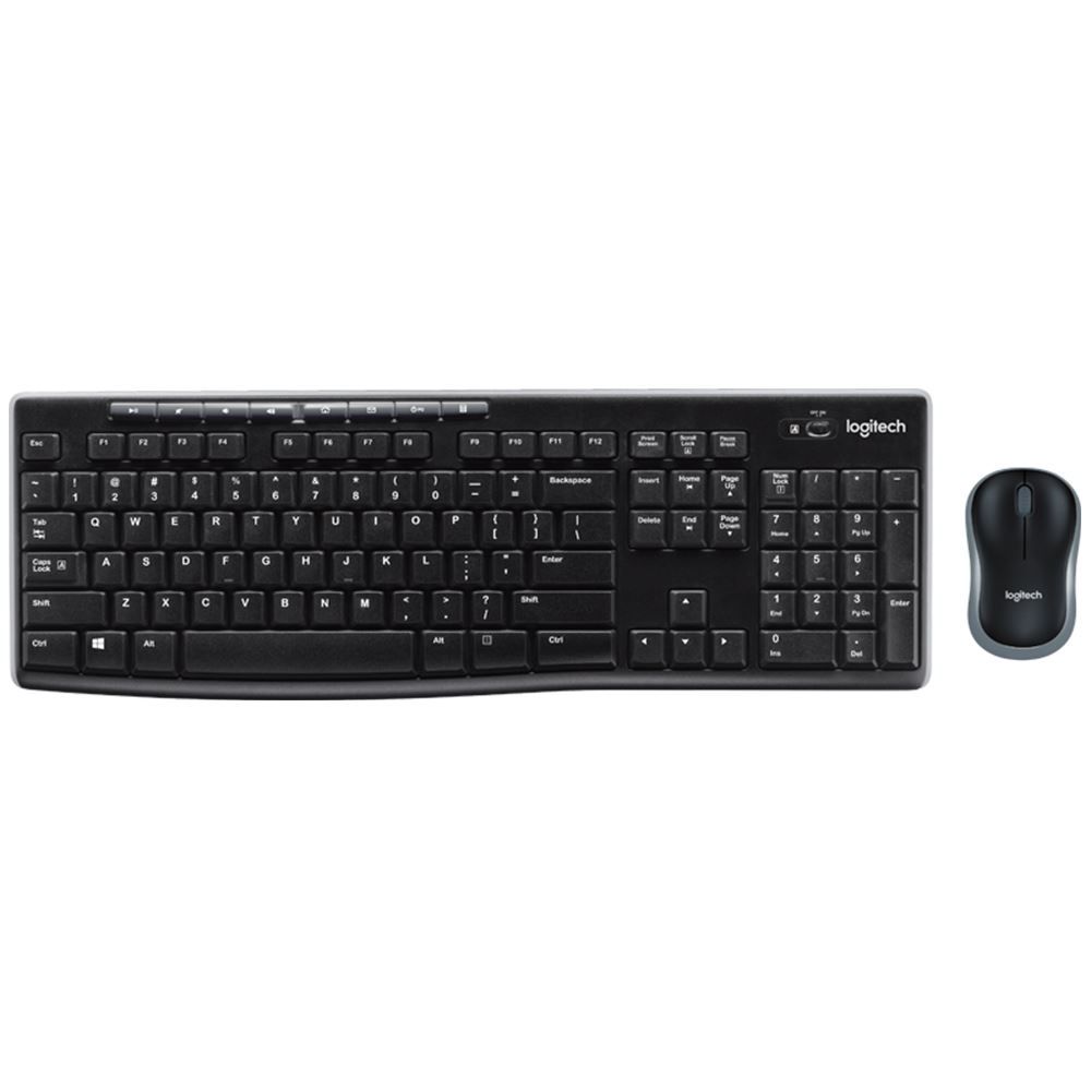 Kit Teclado E Mouse Sem Fio Logitech Mk270 - Preto