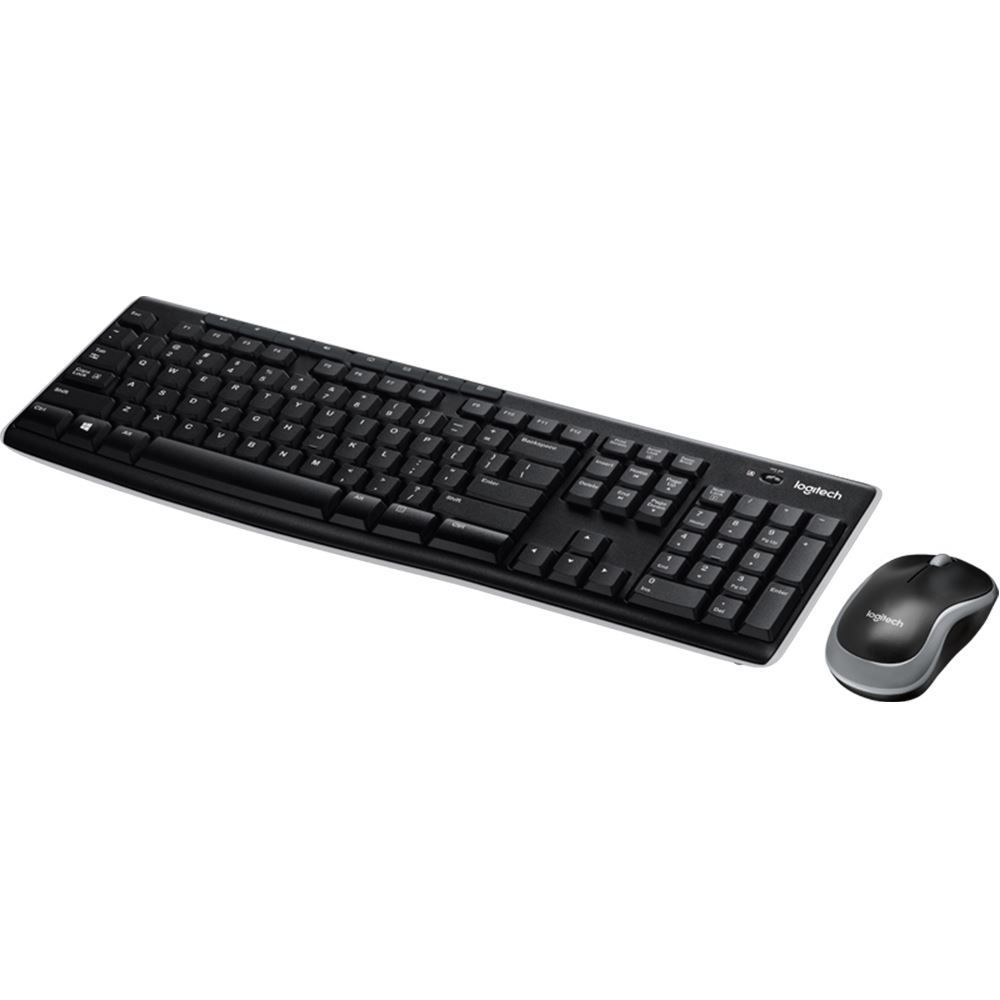 Kit Teclado E Mouse Sem Fio Logitech Mk270 - Preto