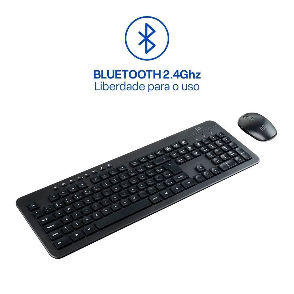 Kit Teclado E Mouse Sem Fio Multi Tc250 - Preto