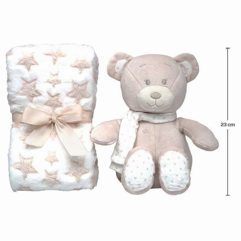 Kit Ursinho com Mantinha Soninho Buba - Bege