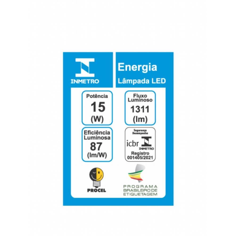 Lâmpada Led 15W 6500K Tkl90 Taschibra - Bivolt