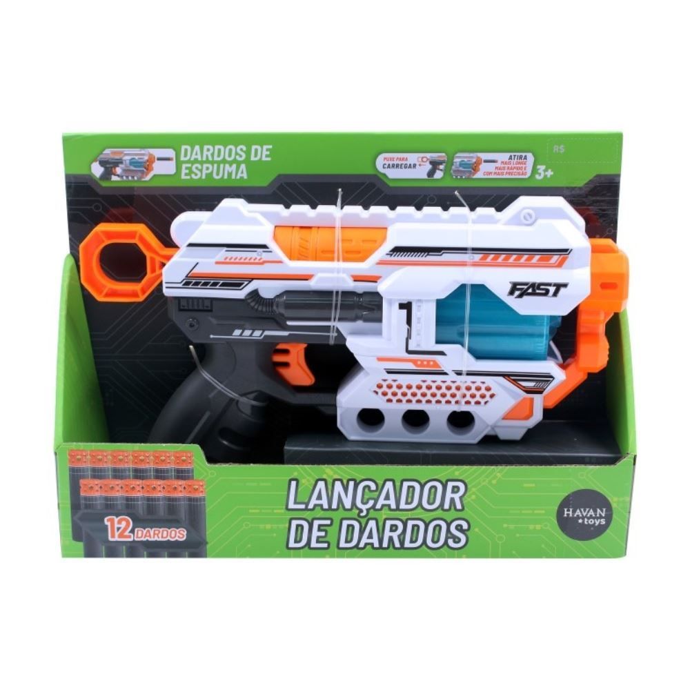 Lançador Com Tambor Interno 12 Dardos Havan Toys - ST78277