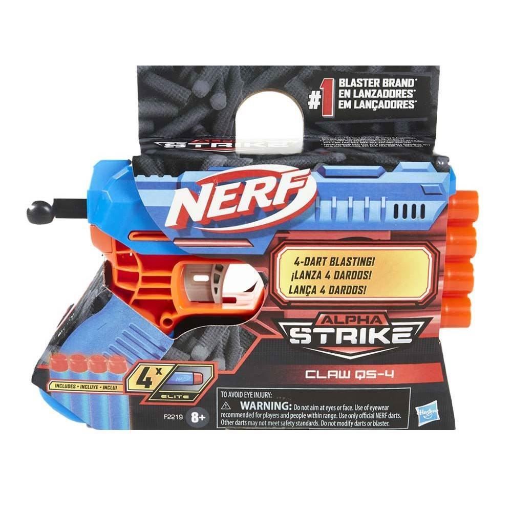 Lançador De Dardo Nerf Hasbro Alpha Claw Qs-4 - F2219