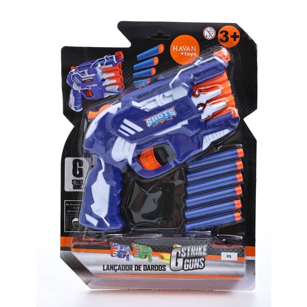 Lançador De Dardos Azul Com Óculos - HBR0297