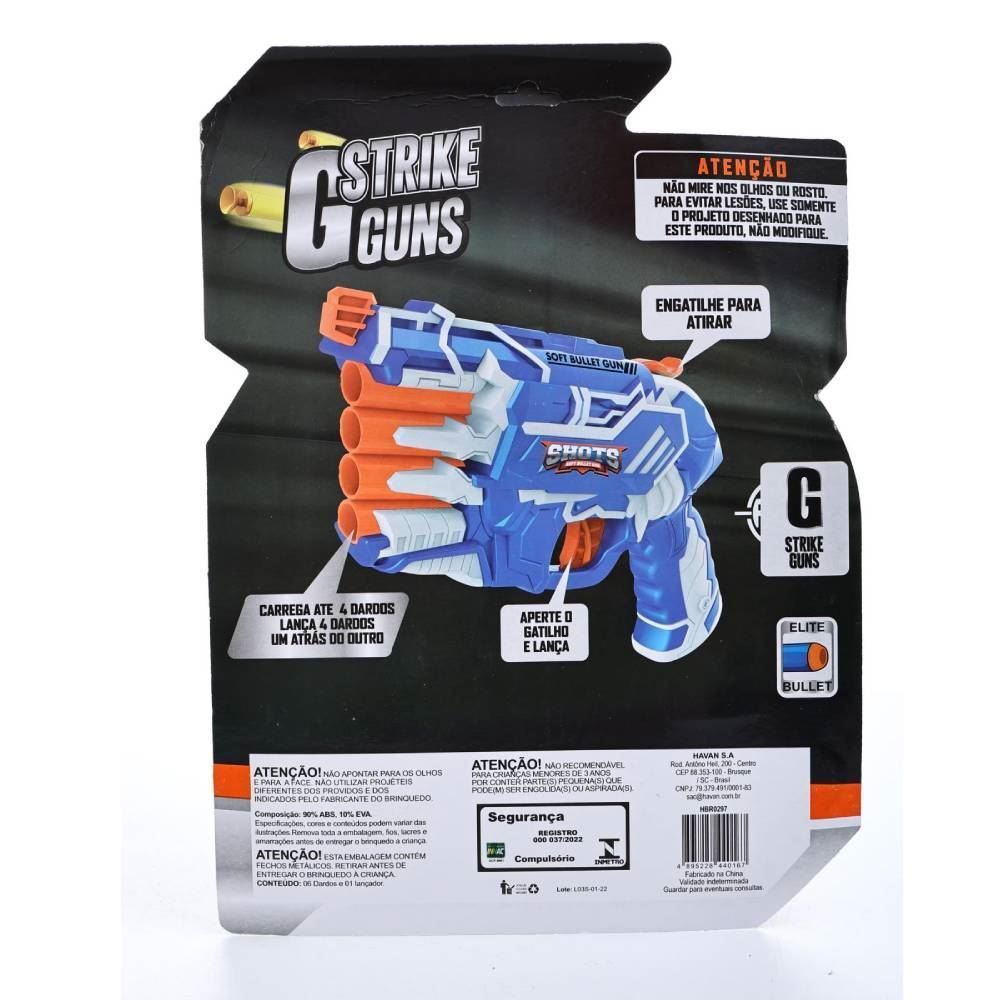 Lançador De Dardos Azul Com Óculos - HBR0297