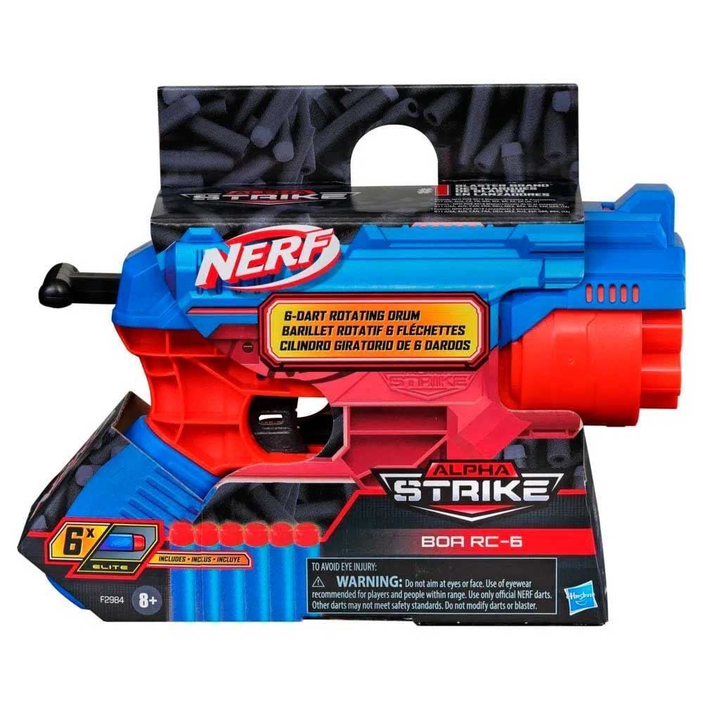 Lançador De Dardos Nerf Alpha Strike Boa Rc-6 Hasbro - F2985