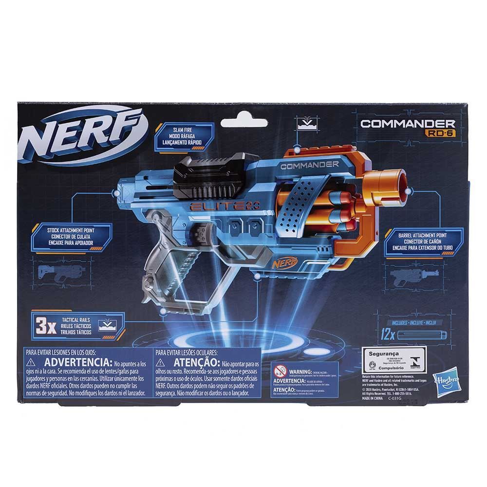 Lançador De Dardos Nerf Elite 2.0 Commander Rd-6 Hasbro - E9486